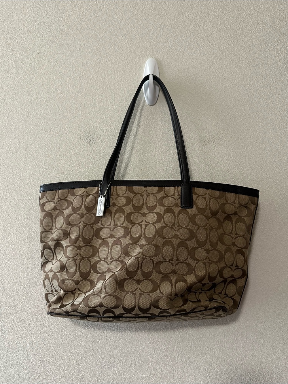 Y2K coach vintage city tote signature canvas print brown